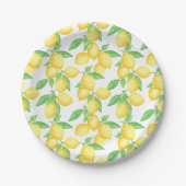 Mediterraan citrus citroenpatroon papieren bordje (Voorkant)