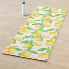 Mediterraan citrus citroenpatroon yogamat