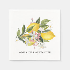 Mediterraan Citrus Citrus Geel Huwelijk Servet