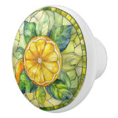Mediterraan Citrus Glas-in-Lood Keramische Knop (Rechts)
