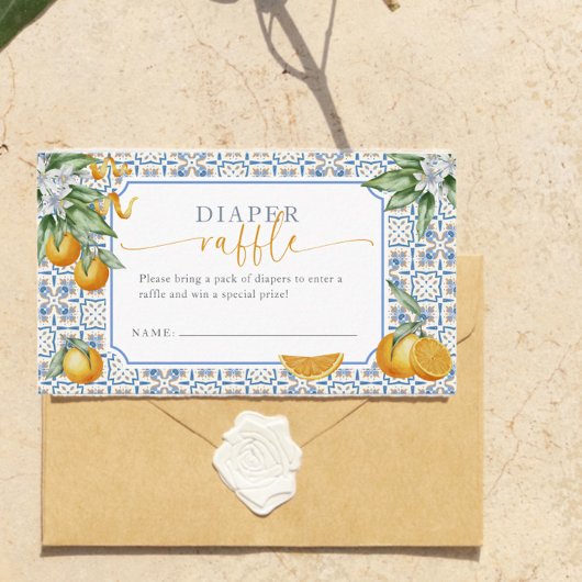 Mediterraan Citrus Luier Raffle Informatiekaartje