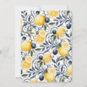 Mediterraan Citrus Tafelnummer Kaart (Achterkant)