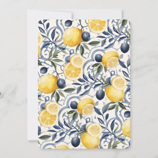 Mediterraan Citrus Tafelnummer Kaart (Achterkant)