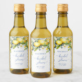 Mediterraan Citrus Vrijgezellenfeest Wijn Etiket (Flessen)