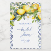 Mediterraan Citrus Vrijgezellenfeest Wijn Etiket (Enkel label)