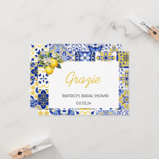 Mediterraan dat is een meer Italiaanse dank u Kaart (Voorkant / Achterkant in situ)