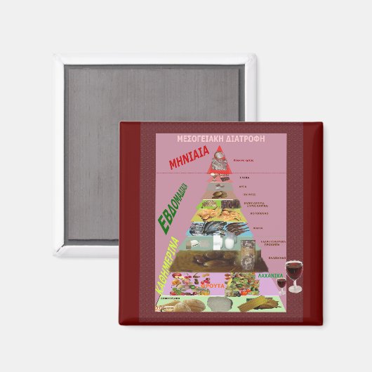 mediterraan dieet magneet (Voorkant / Achterkant)