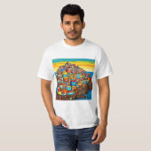 Mediterraan dorp 1 t-shirt (Voorkant volledig)