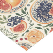 Mediterraan fruitpatroon tafelhardloper korte tafelloper (Hoek)