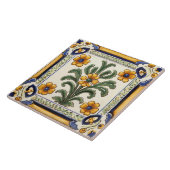 Mediterraan Geel Land Bloemen Tegeltje (Zijkant)