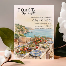 Mediterraan Granaatappel Olijven Verlovingsfeest Kaart