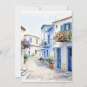 Mediterraan Griekenland Bestemming Huwelijk Kaart (Achterkant)