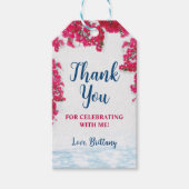 Mediterraan Griekenland Bloemen Favor Tag Cadeaulabel (Voorkant)