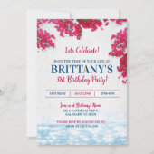 Mediterraan Griekenland Bloemenuitnodiging Kaart (Voorkant)