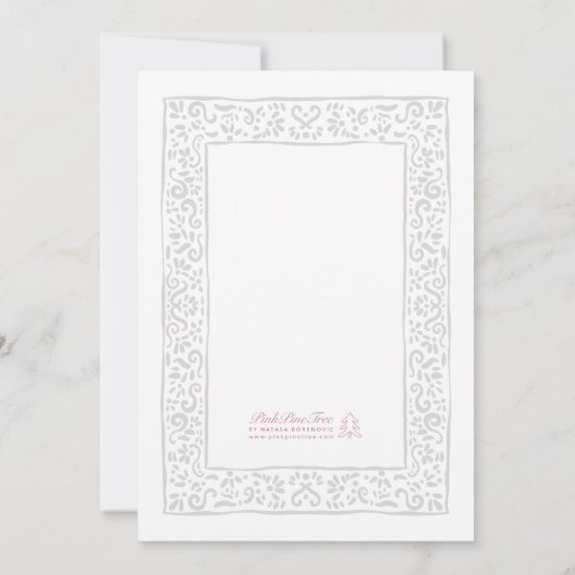 Mediterraan handgeschilderd blauw Vrijgezellenfees Kaart (Achterkant)