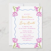 Mediterraan handgetekend grillig Vrijgezellenfeest Kaart (Voorkant)