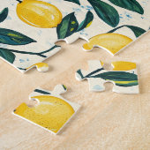 Mediterraan Helder Geel Citroen Patroon Legpuzzel (Zijkant)
