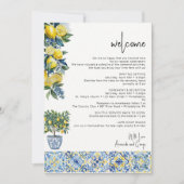 Mediterraan Huwelijksreisschema welkomsttas Feestdagenkaart (Voorkant)