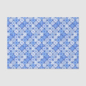 Mediterraan Italiaans Blauw En Wit Tegelpatroon Tissuepapier (Voorkant)