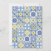 Mediterraan Italiaans Blauw Tegel & Citroen Bruilo Kaart (Achterkant)