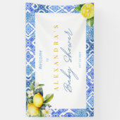Mediterraan Italiaans Citroen Baby shower Banner (Verticaal)