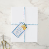 Mediterraan Italiaans citroen bruidsdouche Cadeaulabel (Met Touw)