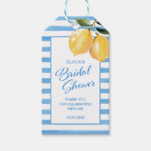Mediterraan Italiaans citroen bruidsdouche Cadeaulabel (Voorkant)