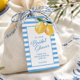 Mediterraan Italiaans citroen bruidsdouche Cadeaulabel