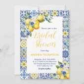 Mediterraan Italiaans Tegel & Citroen vrijgezellen Kaart (Voorkant)