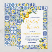 Mediterraan Italiaans Tegel & Citroen vrijgezellen Kaart (Voorkant / Achterkant)