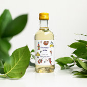 Mediterraan Italiaans Zomer Doodle Mini Favoriet Wijn Etiket