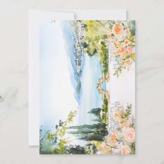 Mediterraan Italië Amalfi Vespa Vrijgezellenfeest Kaart (Achterkant)