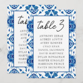 Mediterraan Italië Blauwe Tafel Zitkaart Kaarten (Voorkant / Achterkant)