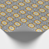 Mediterraan Italië Blauwe Tegels Vrijgezellenfeest Cadeaupapier (Hoek)