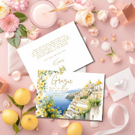 Mediterraan Italië Positano Italiaans Vrijgezellen Bedankkaart