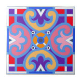 Mediterraan, kleurrijke tegel tegeltje (Voorkant)