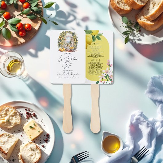 Mediterraan La Dolce Vita huwelijksprogramma Handwaaier