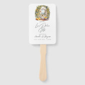 Mediterraan La Dolce Vita huwelijksprogramma Handwaaier (Voorkant)