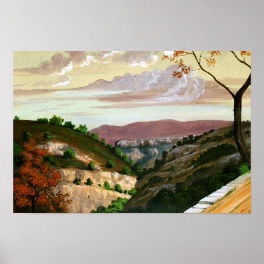 "mediterraan landschap" door Prosper Merimee Poster (Voorkant)