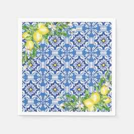 mediterraan Lemon Paper Napkin Servet