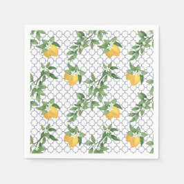 mediterraan Lemon Paper Napkin Servet