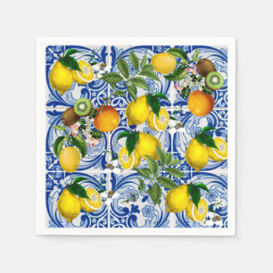 mediterraan Lemon Paper Napkin Servet