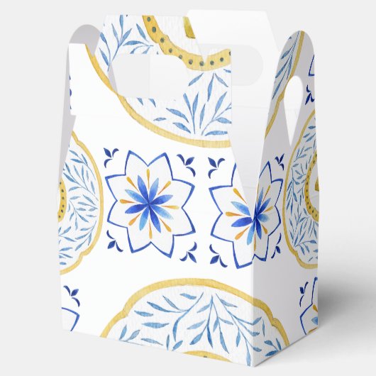 Mediterraan Lemon-thema bruiloft / Vrijgezellenfee Bedankdoosjes (Geopend)