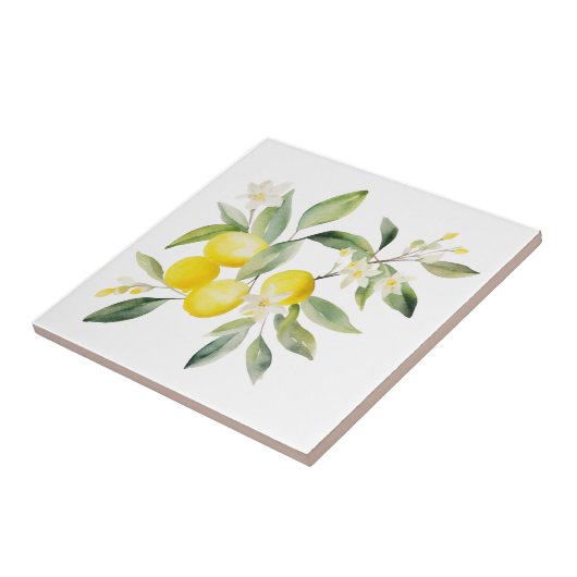 Mediterraan Lemon Toscane Design Tegeltje (Zijkant)