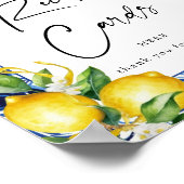 Mediterraan LemonaBruidsdoucherecept Kaart teken Poster (Hoek)