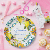 Mediterraan Majolica tegels citroenen vrijgezellen Papieren Bordje (Feest)