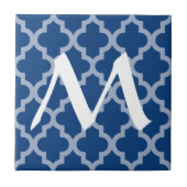 Mediterraan Marokkaans Moods Quatrefoil met Initia Tegeltje (Voorkant)