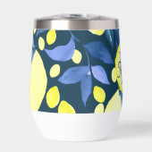Mediterraan Monogram Naam Chic Citroenen Blauwe Bl (Voorkant)