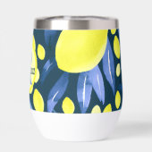 Mediterraan Monogram Naam Chic Citroenen Blauwe Bl (Achterkant)