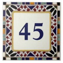 Mediterraan Mozaïek Huis Nummer Bord
